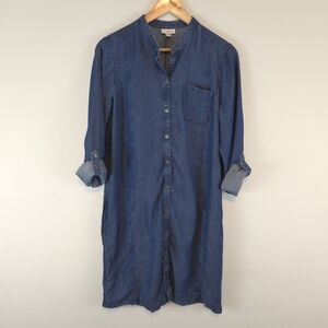 J. Jill Denim Chambray Button Front Dress
